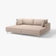 UPPÅKRA beige sectional sofa with clean lines, large cushions, and sturdy chrome legs.