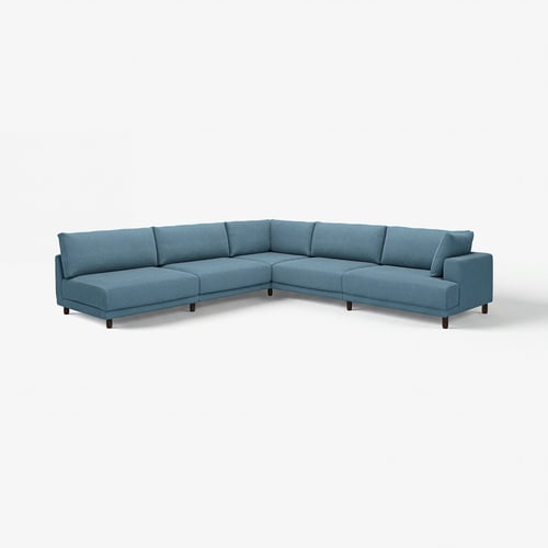 A modern blue UPPÅKRA sectional sofa with clean lines and plush cushions.