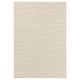 VÄXELFEL: beige 3d wavy rug, recycled polyester, rectangular, soft, anti-slip.