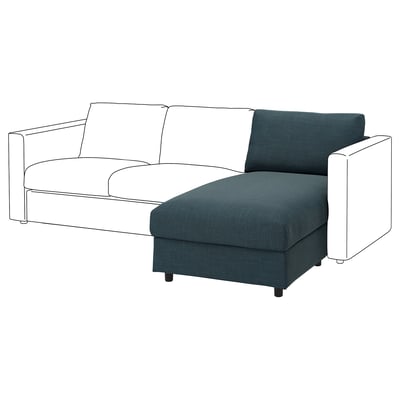 VIMLE sectional sofa, teal & white, l-shaped, modern design, with storage.