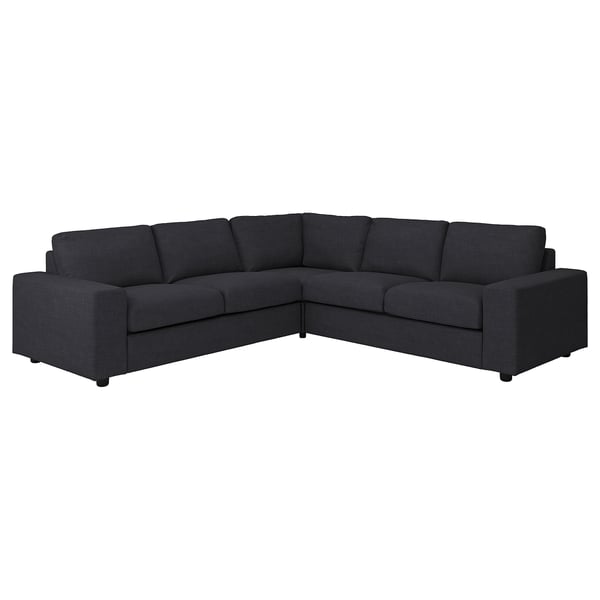 Dark grey VIMLE sectional sofa, modern design with removable cushions.