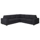 Dark grey VIMLE sectional sofa, modern design with removable cushions.
