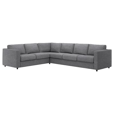 VIMLE l-shaped grey sofa