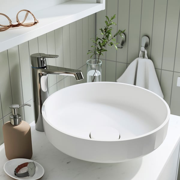 ÄNGSJÖN / LERSJÖN Meuble lavabo avec tiroirs/vasque