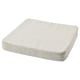Coussin de chaise rectangulaire beige avec mousse à mémoire de forme et support antidérapant.