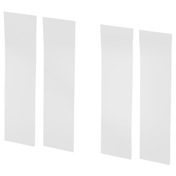 Quatre bandes de ruban de montage double face grises.