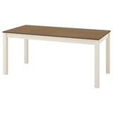 ÅLHULT Table extensible, beige/brun, 170/220x80 cm