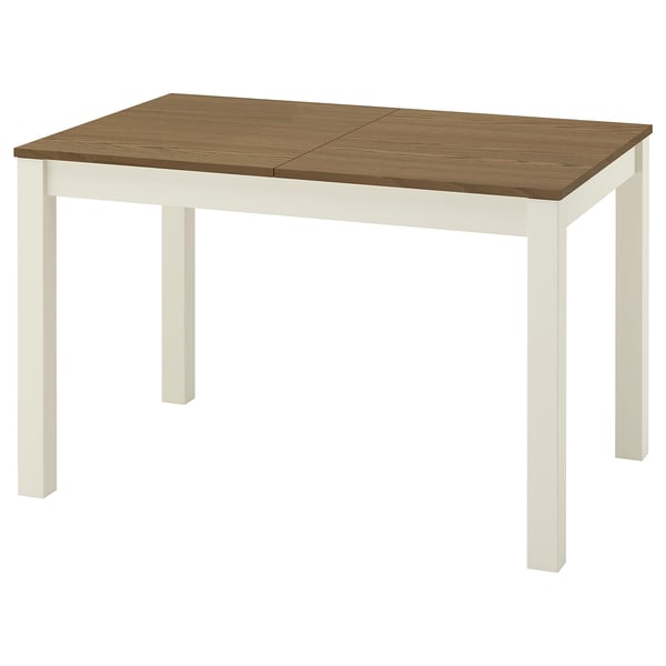 ÅLHULT Table extensible, beige/brun, 120/170x80 cm