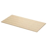 Comptoir en bambou ÅLSKEN, grain de bois naturel, forme rectangulaire.