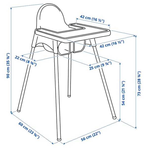 Illustration avec les mesures du produit : ANTILOP.