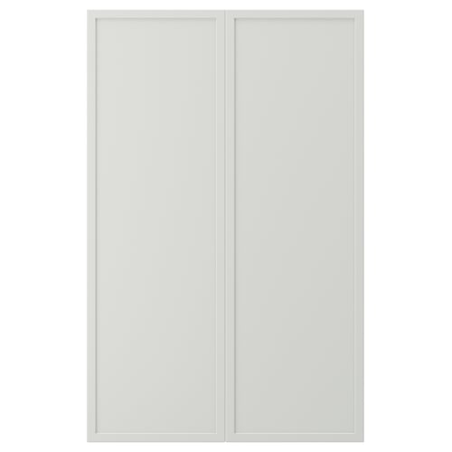 ASPUDDEN Porte élément bas d'angle, 2pcs, gris clair, 25x80 cm