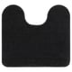 Tapis de bain noir BACKMÅRA, polyester recyclé doux, forme en U, support en latex antidérapant.