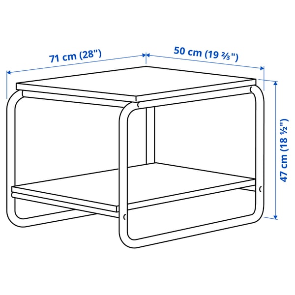 Illustration avec les mesures du produit : BAGGBODA.