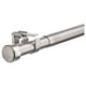 Ensemble de tringles à rideaux en argent BEKRÄFTA, en acier inoxydable, de forme cylindrique, comprend des connecteurs et des supports.