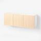 BESTÅ Combinaison rangement murale, blanc/Fänrik frêne, 180x42x64 cm