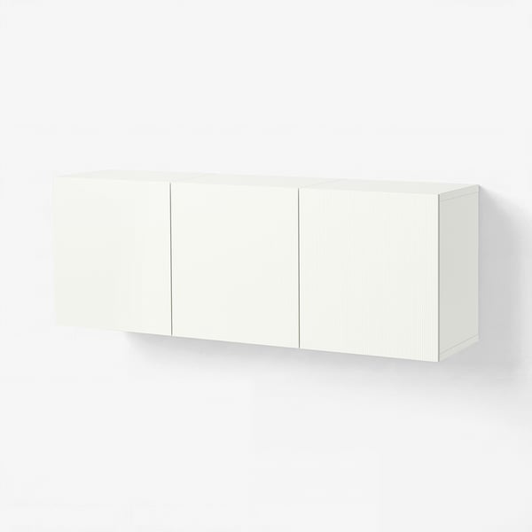 BESTÅ Combinaison rangement murale, blanc/Förvaltare blanc, 180x42x64 cm