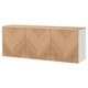 BESTÅ Combinaison rangement murale, blanc/Hedeviken plaqué chêne, 180x42x66 cm