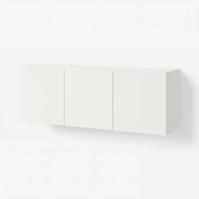 BESTÅ Combinaison rangement murale, blanc/Lappviken blanc, 180x42x64 cm