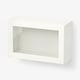 BESTÅ Combinaison rangement murale, blanc/Sindvik blanc verre transparent, 60x22x38 cm