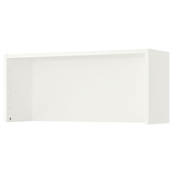 Étagère blanche BILLARD, design simple, forme rectangulaire, en panneaux de particules et film, murale.