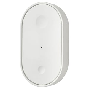 Une télécommande intelligente BILRESA de forme ovale blanche en plastique ABS au design épuré.
