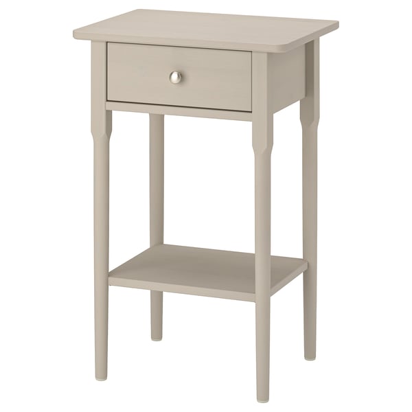 BLÄSTÅSEN Table de chevet, gris-beige, 50x37x76 cm