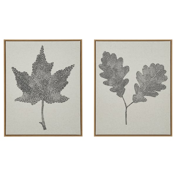 BLODFLÄDER Tableau, feuilles noires, 40x50 cm