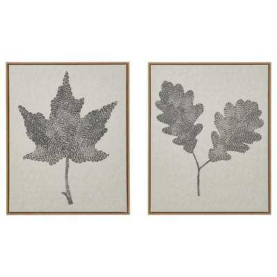BLODFLÄDER Tableau, feuilles noires, 40x50 cm