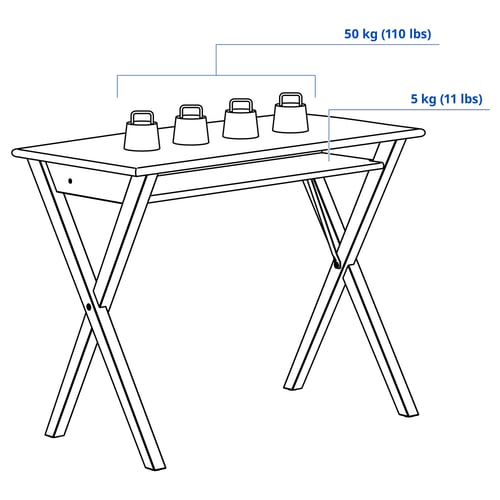 Illustration avec les mesures du produit : BOLLPOJKE.