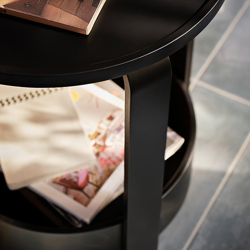 BORGEBY Table d'appoint, noir, 46 cm