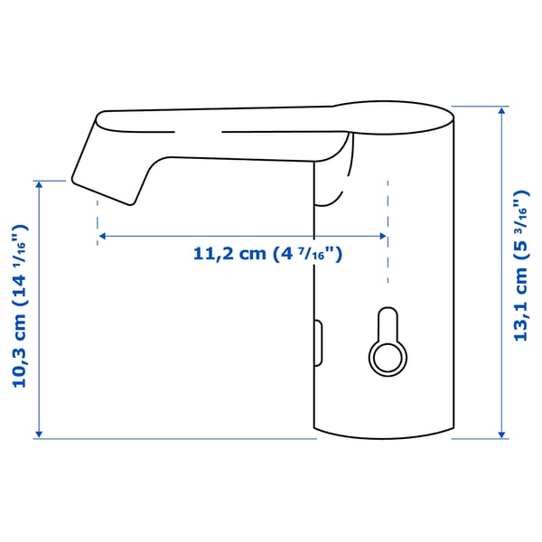 Illustration avec les mesures du produit : BROGRUND.