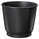 BROKTRAST Cache-pot, intérieur/extérieur/gris foncé, 9 cm
