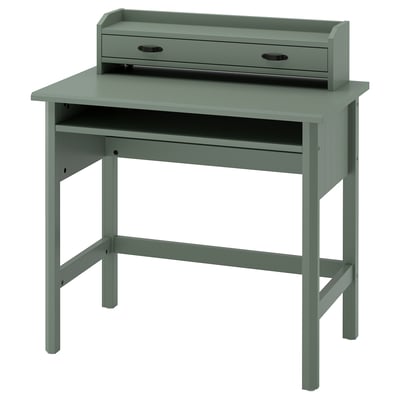 BRYTNING Bureau avec élément complémentaire, vert, 85x53 cm