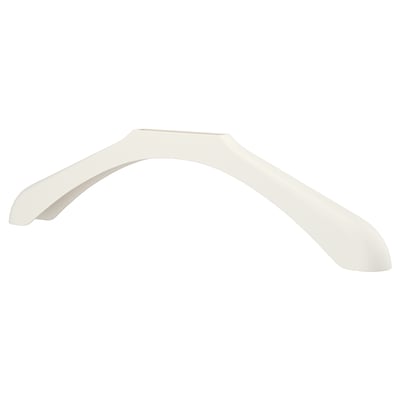 Un galonnage d’épaule BUMERANG blanc en plastique polypropylène, conçu pour protéger les vêtements.