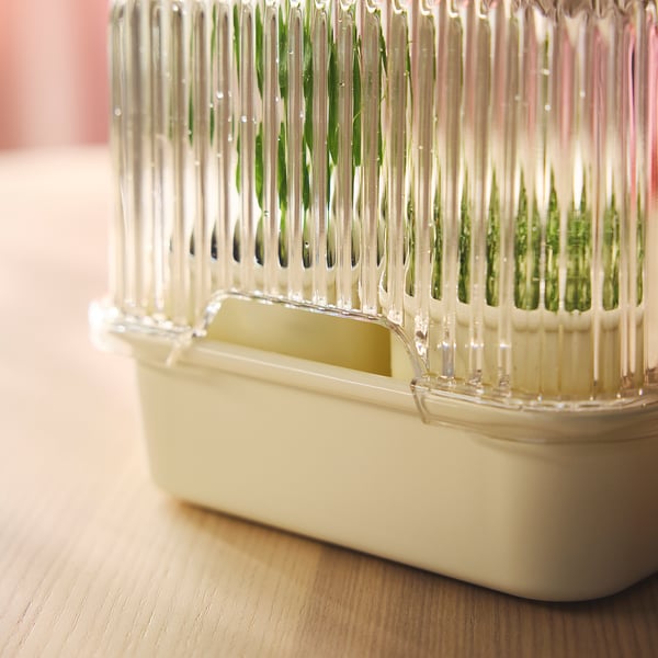 DOFTRIPS Set jardinage, transparent/blanc cassé, 16x16x14.5 cm