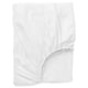 Drap-housse en coton DVALA blanc, rectangulaire, bords élastiques pour matelas jusqu’à 26 cm.