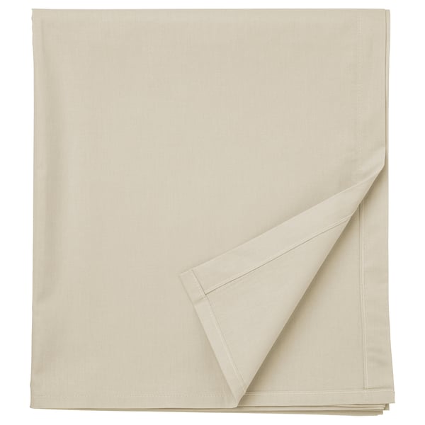 Serviettes DVALA beiges en pile, faites à 100 % coton, pliées soigneusement, design simple.