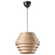 DYKARKLOCKA / HAVSDJUP Suspension, plaqué chêne blanchi/noir, 40 cm