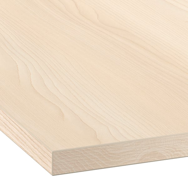 EKBACKEN Plan de travail, effet frêne clair/stratifié, 186x2.8 cm