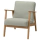 Fauteuil EKENÄSET : revêtement en polyester, gris, du milieu du siècle, en bois, confortable, rétro moderne.