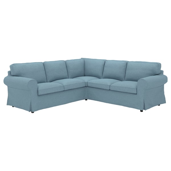 EKTORP Housse canapé d'angle, 4 places, Naggen bleu gris