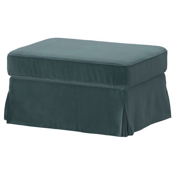 EKTORP Housse pour repose-pied, Alhamn bleu gris foncé