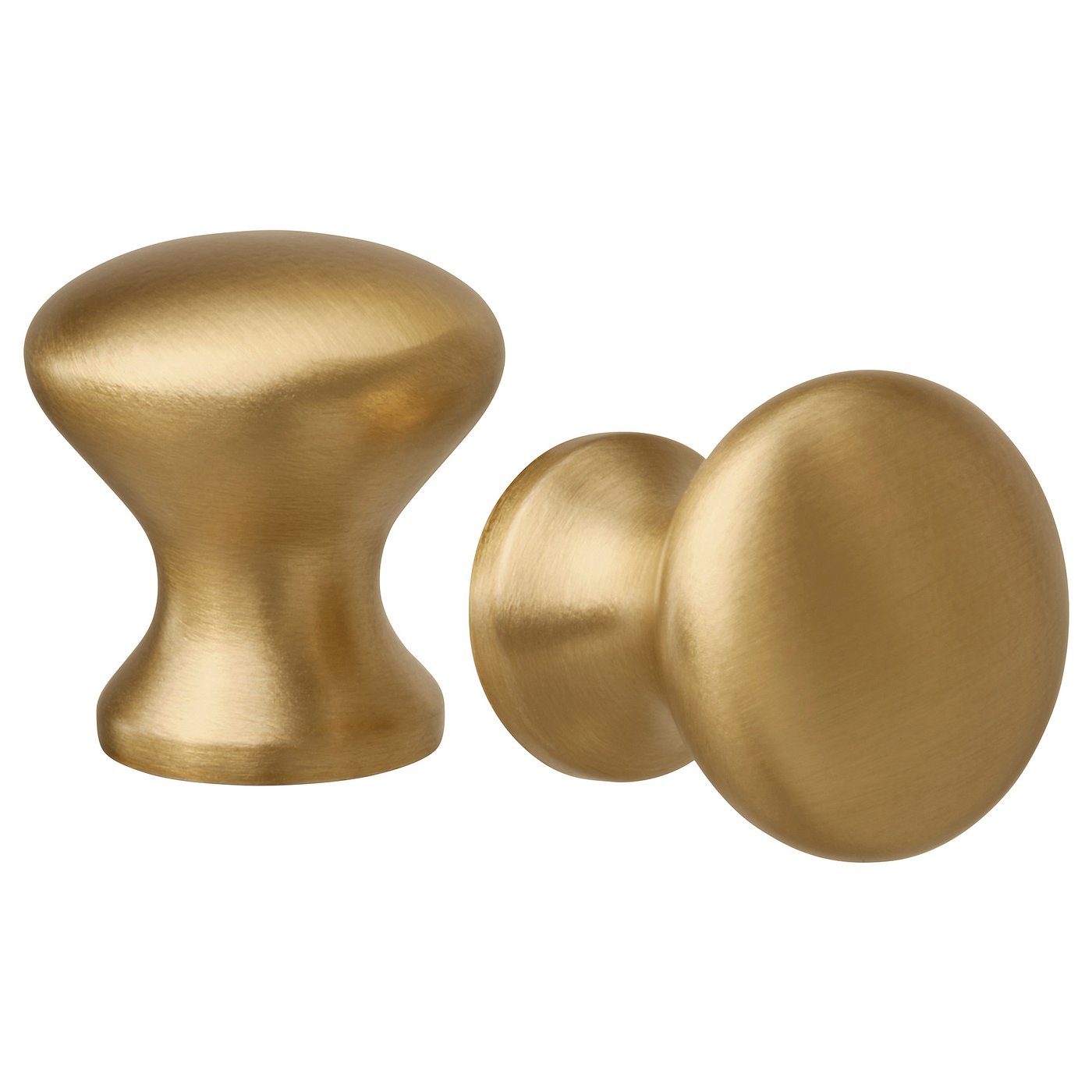 Boutons d’armoire dorés, deux formes uniques, design lisse et moderne.