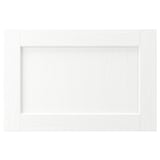 Porte d’armoire blanche ENKÖPING au design classique, feuille de bois durable, forme rectangulaire.