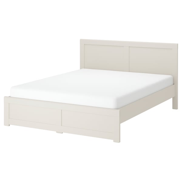FÅGELFJÄLLET Cadre de lit, blanc cassé, 160x200 cm
