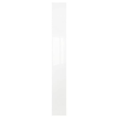 La porte FARDAL en blanc, brillant, rectangulaire, avec finition brillante et feuilles de plastique.