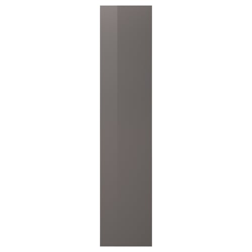 Porte rectangulaire grise brillante, design moderne en panneaux de particules