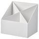 Un organisateur de bureau FJÄDERHARV blanc à quatre compartiments, en carton recyclé.