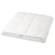 Couette blanche Fjällräckka, rectangulaire, rembourrée, coton doux, garnissage en duvet/plumes recyclés, motif en point de boîte.