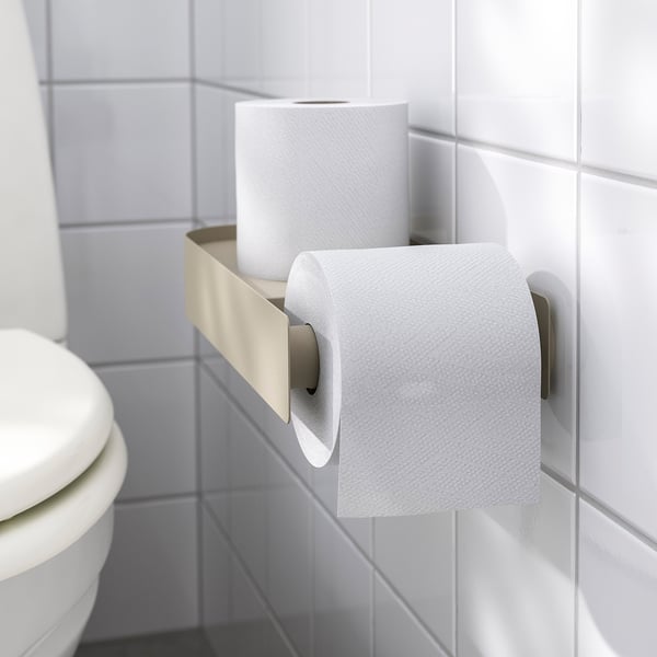 FLORSJÖN Porte-rouleau WC, beige